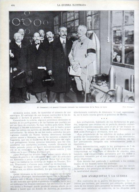 LAMINA V22374: M. Clementel y general D'Amade en la Feria de Lyon