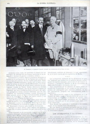 LAMINA V22374: M. Clementel y general D'Amade en la Feria de Lyon