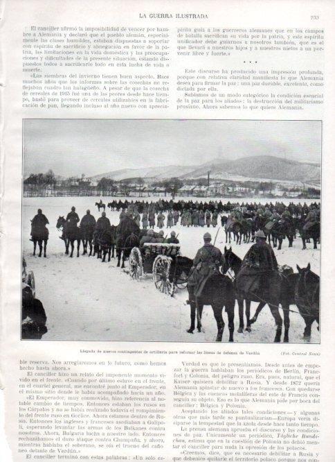 LAMINA V22400: Contingentes de artilleria de refuerzo  en la linea de Verdun