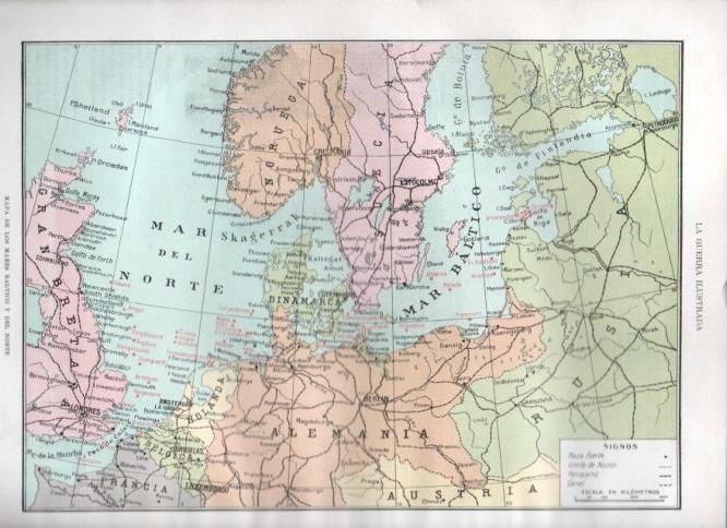 LAMINA V22399: Mapa de los mares del Baltico y del Norte