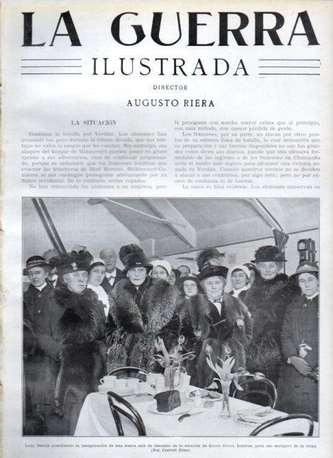 LAMINA V22386: Lady Beatty en estacion de Queen Street de Londres