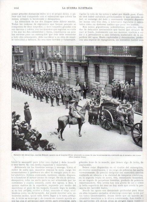 LAMINA V22441: Entierro del oficial ruso capitan Mileant