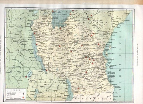 LAMINA V22442: Mapa de la colonia alemana de Africa oriental