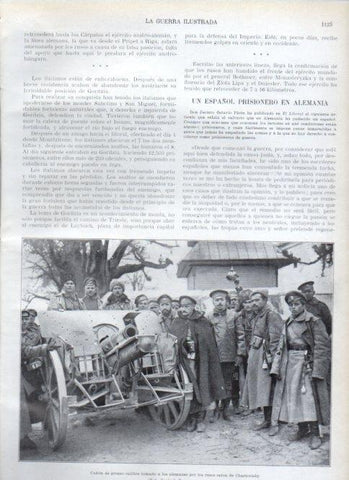 LAMINA V22495: Cañon aleman capturado por los rusos en Chatorisky
