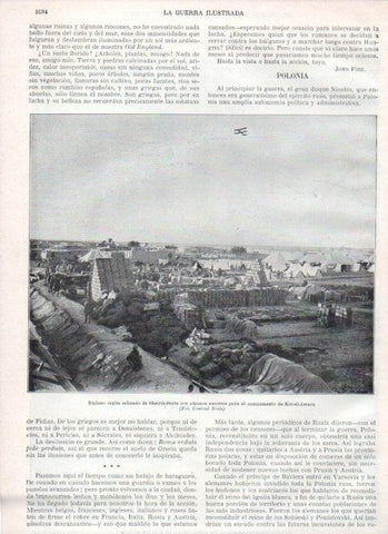 LAMINA V22483: Biplano ingles saliendo de Sheirik-Saide
