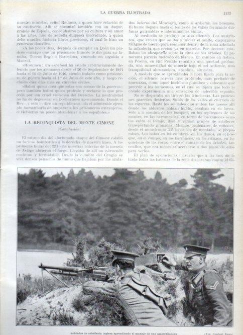 LAMINA V22499: Soldados ingleses aprendiendo el manejo de una ametralladora