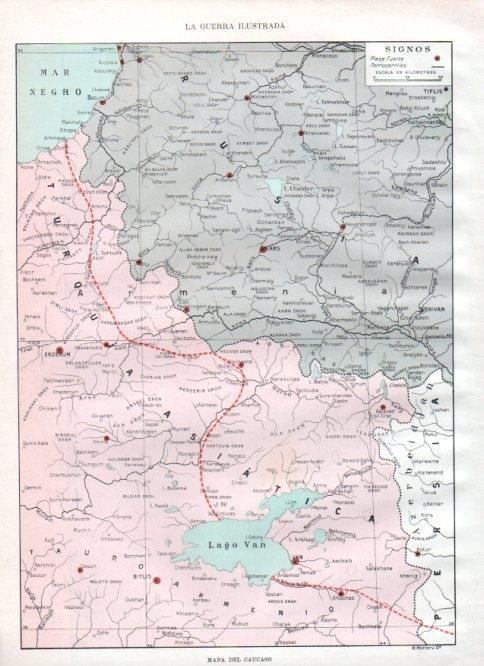 LAMINA V22511: Mapa del Caucaso 20 de enero