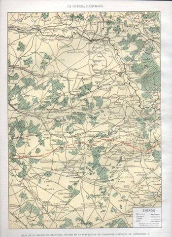 LAMINA V22509: Mapa de la region de Champaña