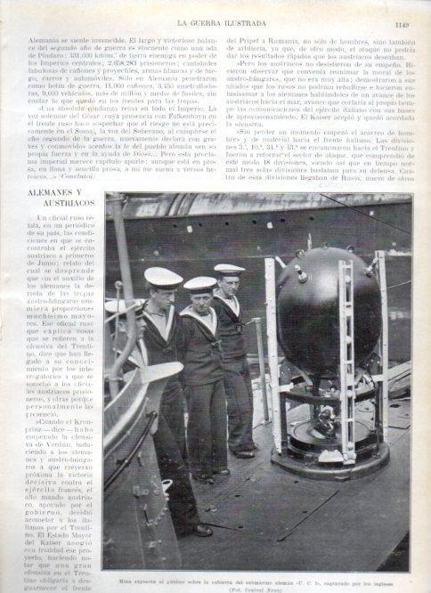 LAMINA V22506: Mina sobre el submarino U. C. 5