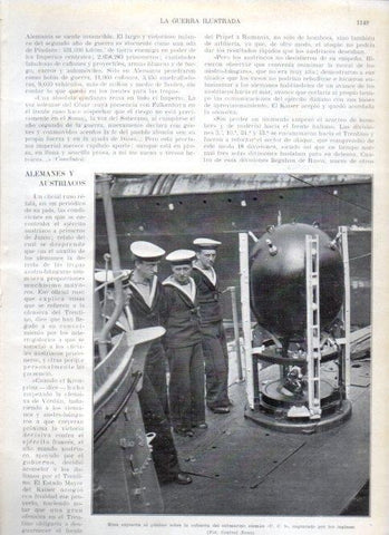 LAMINA V22506: Mina sobre el submarino U. C. 5