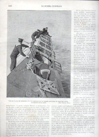 LAMINA V22505: Proa del submarino aleman U. C. 5
