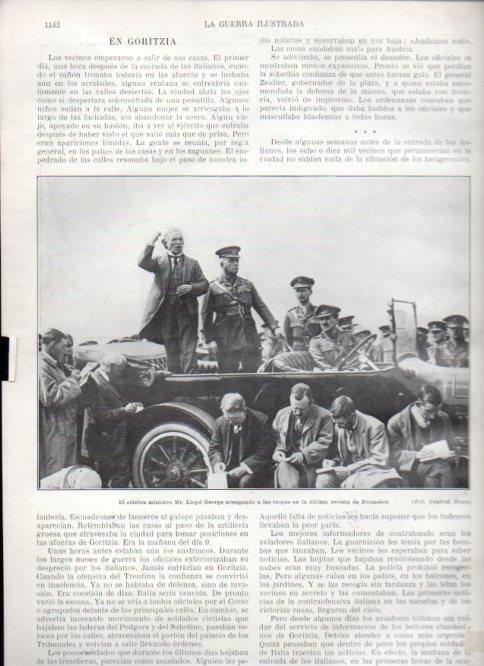 LAMINA V22504: Lloyd George aregando a las tropas