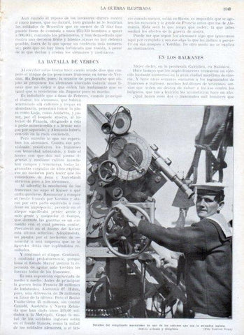 LAMINA V22455: Mecanismo de un cañon ingles contra aviones y dirigibles