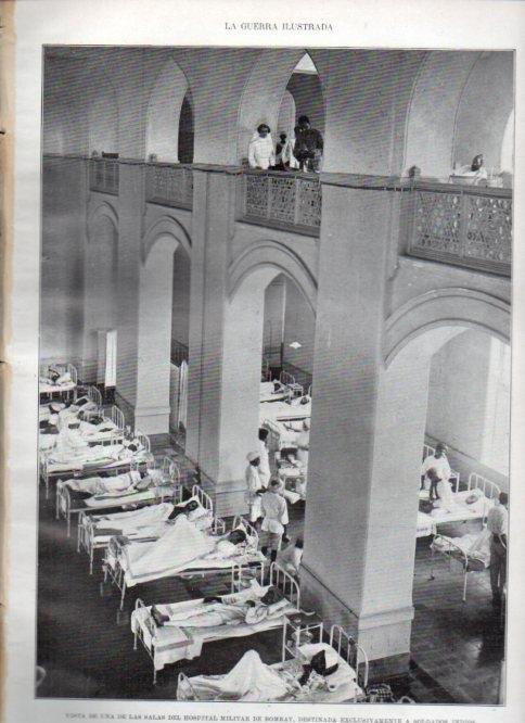 LAMINA V22453: Salas del hospital militar de Bombay