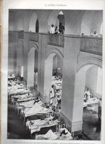LAMINA V22453: Salas del hospital militar de Bombay