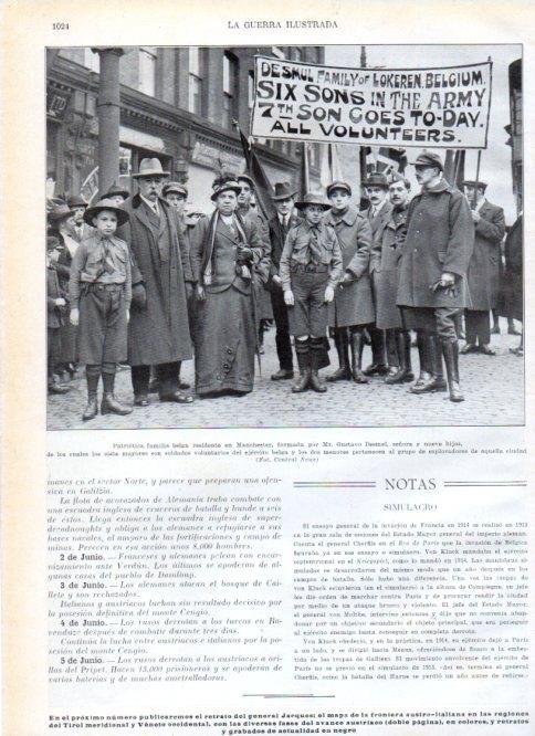 LAMINA V22445: Patriotica familia belga residente en Manchester