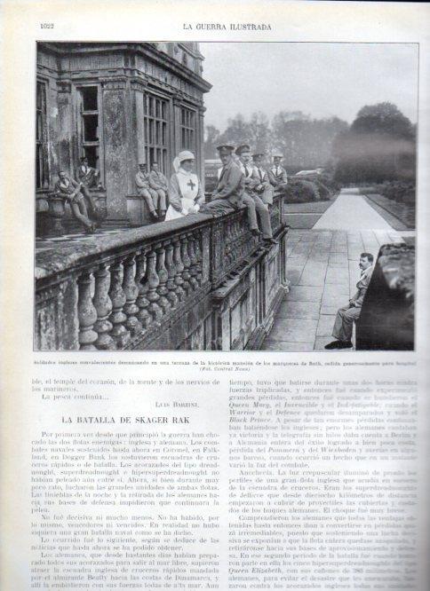 LAMINA V22444: Soldados ingleses en la terraza de la mansion de los marqueses de Bath