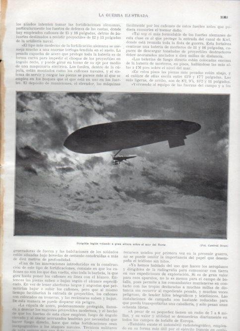 LAMINA V22476: Dirigible ingles en el mar del Norte