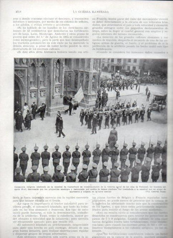 LAMINA V22474: Ceremonia religiosa de la victora naval de las islas de Falkland en catedral de Canterbury