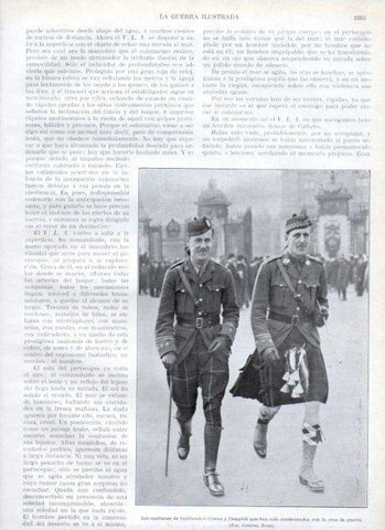 LAMINA V22462: Capitanes de highlanders Cowan y Campbill condecorados