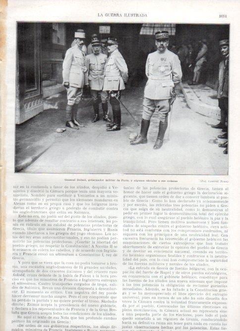 LAMINA V22460: General Dubail y gobernador militar de Paris