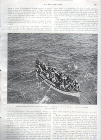 LAMINA V22364: Tripulantes del Newralia recogiendo naufragos del Marere