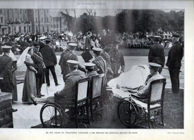 LAMINA V22264: Rey Jorge en hospital militar de Leeds