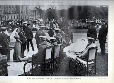 LAMINA V22264: Rey Jorge en hospital militar de Leeds