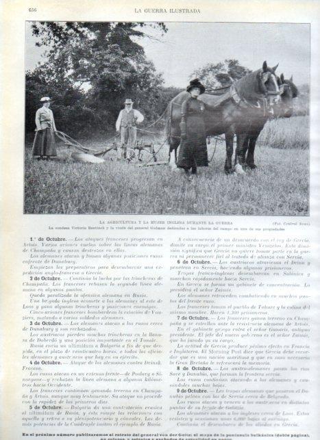 LAMINA V22257: La agricultura y la mujer inglesa durante la guerra