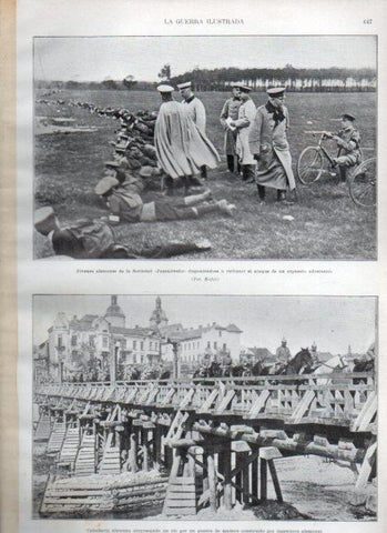 LAMINA V22253: Alemanes de la Sociedad Jugendwehr en campo de batalla