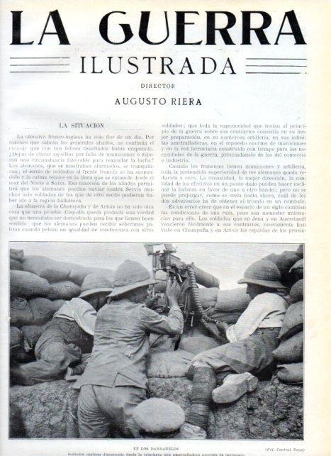 LAMINA V22250: Soldados ingleses en trinchera en los Dardelos