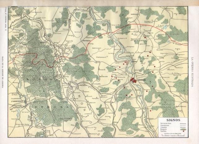 LAMINA V22244: Mapa de la region de Argona el 6 de octubre