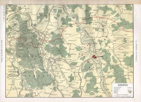 LAMINA V22244: Mapa de la region de Argona el 6 de octubre