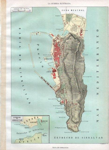 LAMINA V22235: Mapa de Gibraltar