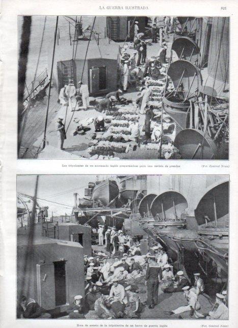 LAMINA V22337: Hora de asueto de un barco de guerra ingles