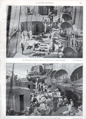 LAMINA V22337: Hora de asueto de un barco de guerra ingles