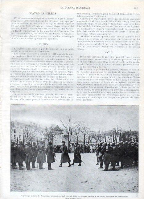 LAMINA V22336: Principe Arturo de Connaught  y general Villaret en Remiremont