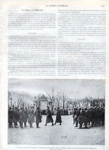 LAMINA V22336: Principe Arturo de Connaught  y general Villaret en Remiremont