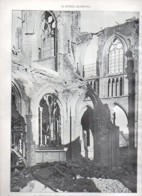 LAMINA V22362: Ruinas de la catedral de Ipres
