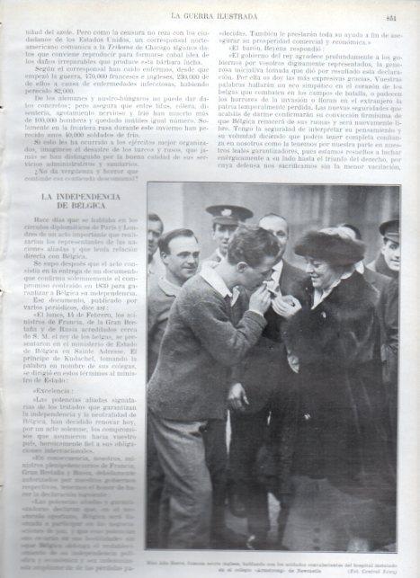 LAMINA V22355: Ada Reeve actriz conversando con soldados convalecientes