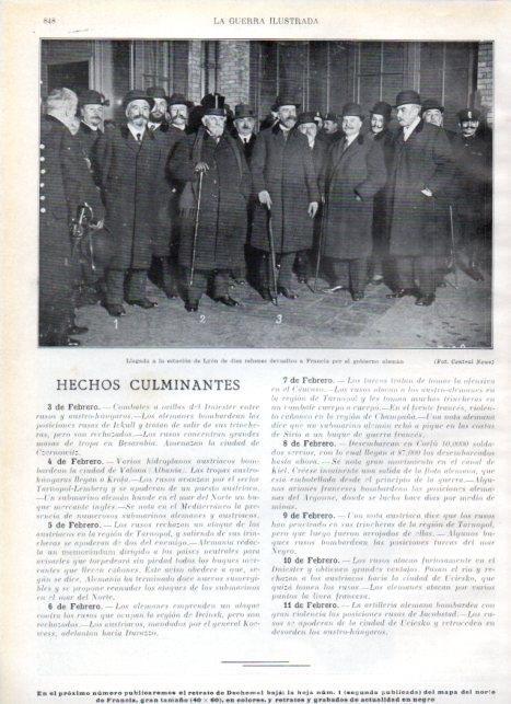 LAMINA V22352: Rehenes devuelto a Francia por Alemania en estacion de Lyon