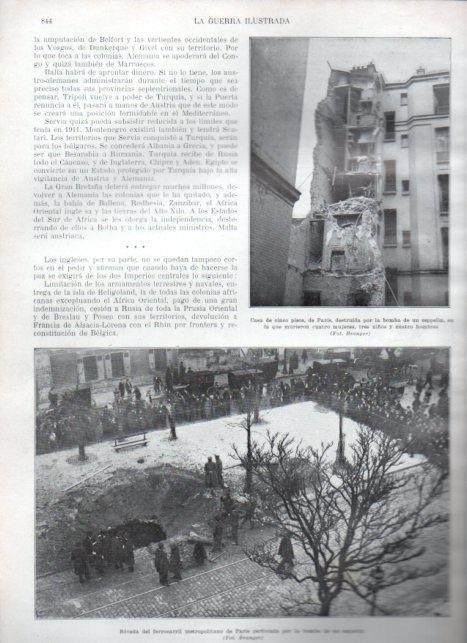 LAMINA V22350: Boveda del ferrocarril de Paris perforada por bomba