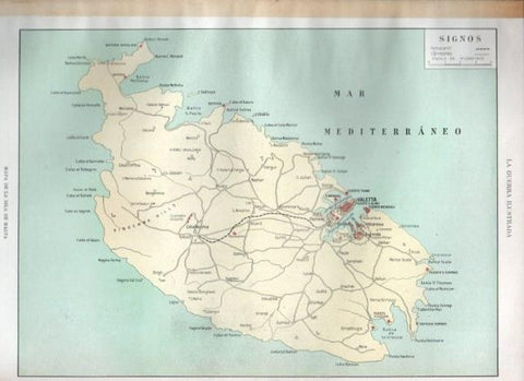 LAMINA V22348: Mapa de la isla de Malta
