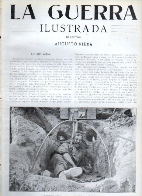 LAMINA V22303: Combatiente ingles en su cueva de Seddul, Galipoli