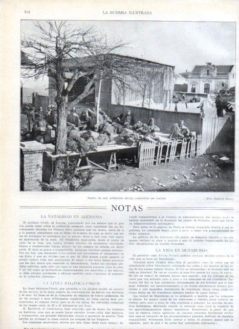 LAMINA V22294: Teatro de una poblacion servia convertida en cuartel