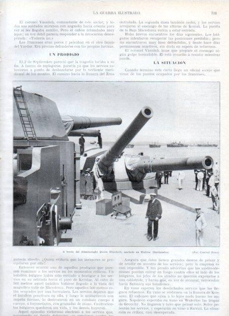 LAMINA V22293: Dreadnought Queen Elisabeth en Mudros, Dardanelos