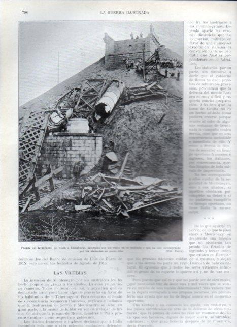 LAMINA V22323: Puente derruido del ferrocarril de Vilna a Dunaburgo