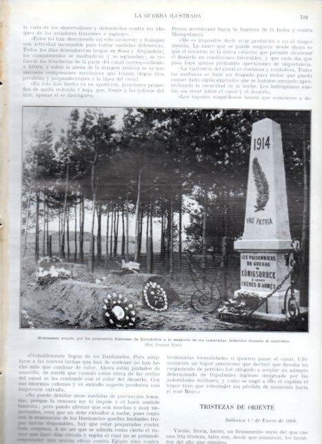 LAMINA V22322: Monumento erigido por prisioneros franceses de Koinsbruck