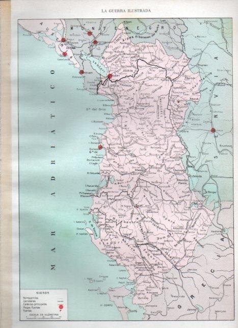 LAMINA V22321: Mapa de Albania