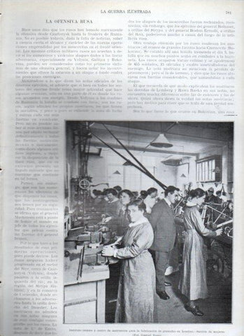 LAMINA V22315: Instituto tecnico para la fabricacion de granadas en Londres, seccion mujeres